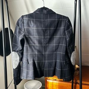 Zara Plaid Wool Blend Blazer